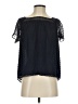 J.Crew 100% Polyester Black Short Sleeve Blouse Size 2 - photo 1