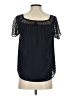 J.Crew 100% Polyester Black Short Sleeve Blouse Size 2 - photo 2