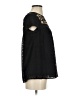 Maeve 100% Polyester Black Short Sleeve Blouse Size 0 - photo 4