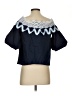 Few Moda Blue 3/4 Sleeve Blouse Size XS - photo 2