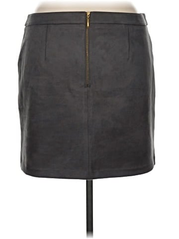 White House Black Market Faux Leather Skirt (view 2)