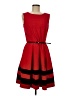 Calvin Klein Color Block Red Cocktail Dress Size 8 - photo 1