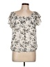 Tamara H. Ivory Short Sleeve Blouse Size L - photo 1