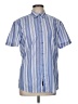 MPG Stripes Blue Short Sleeve Button-Down Shirt Size M - photo 1