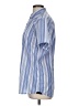 MPG Stripes Blue Short Sleeve Button-Down Shirt Size M - photo 5