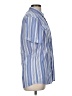MPG Stripes Blue Short Sleeve Button-Down Shirt Size M - photo 4