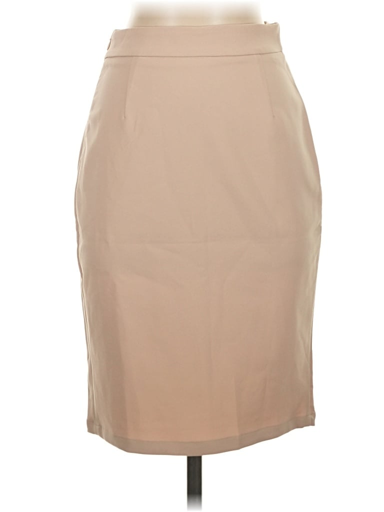 Pre-owned Unbranded Formal Skirt In Tan
