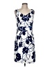 AGB Print Blue Cocktail Dress Size 8 - photo 1