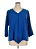 Ruby Rd. Blue 3/4 Sleeve Blouse Size 1X - photo 1