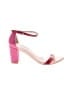 Stuart Weitzman Color Block Pink Red Sandals Size 8 1/2 - photo 1