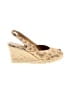 Chico's Animal Print Tan Gold Wedges Size 10 - photo 1