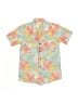 Yo Baby 100% Cotton Floral Yellow Short Sleeve Button-Down Shirt Size 6 - photo 1