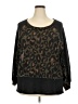 FSL Apparel Animal Print Black Pullover Sweater Size 2X (estimated) - photo 1