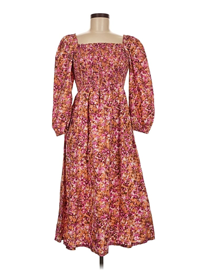 Pre-owned Jcrew Casual Dress In Burgundy