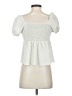 Shein 100% Polyester Ivory Short Sleeve Blouse Size 4 - photo 2