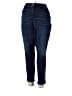 Inc Denim Solid Blue Jeggings Size 22W - photo 1