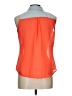 GeeGee Color Block Orange Sleeveless Button-Down Shirt Size L - photo 2