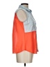 GeeGee Color Block Orange Sleeveless Button-Down Shirt Size L - photo 4