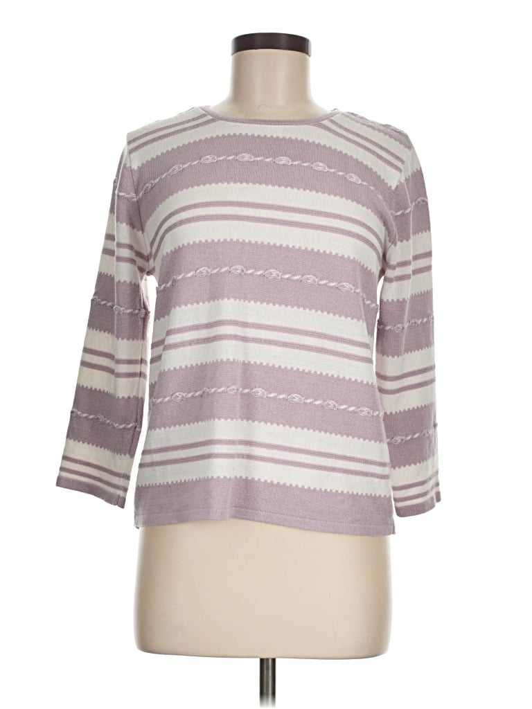Pre-owned Alfred Dunner Pullover Sweater In Purple