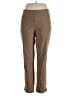 Peck & Peck Solid Brown Active Pants Size 16 - photo 1