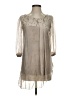 H Trend 100% Silk Gray 3/4 Sleeve Silk Top Size S - photo 1