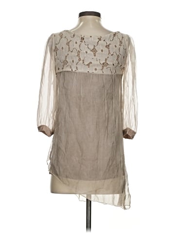 H Trend 3/4 Sleeve Silk Top (view 2)