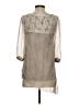 H Trend 100% Silk Gray 3/4 Sleeve Silk Top Size S - photo 2