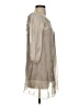 H Trend 100% Silk Gray 3/4 Sleeve Silk Top Size S - photo 4