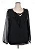 AGB Black 3/4 Sleeve Blouse Size 1X - photo 1
