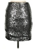 ANGL 100% Polyester Metallic Silver Formal Skirt Size M - photo 2