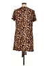 Ashley Stewart Animal Print Brown Short Sleeve Blouse Size 1X - photo 2