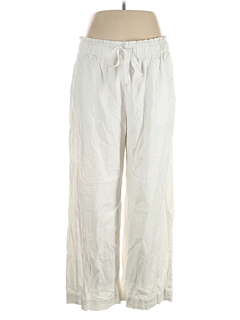 Lane Bryant Linen Pants In White