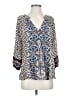 Tolani 100% Silk Ivory 3/4 Sleeve Silk Top Size XS - photo 1