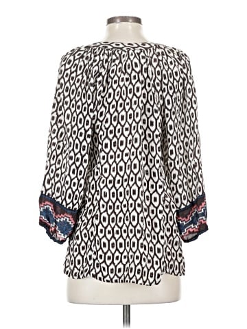 Tolani 3/4 Sleeve Silk Top (view 2)