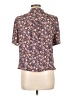 Self Contrast Floral Brown Short Sleeve Blouse Size L - photo 2