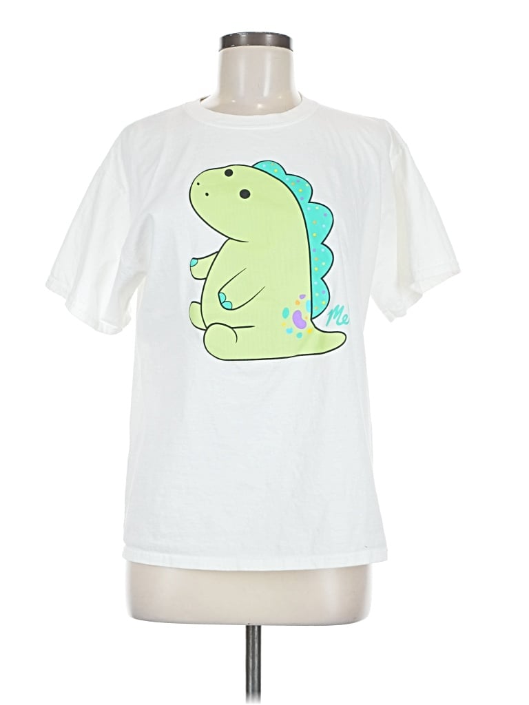 Pre-owned Hanes Short Sleeve T-shirt In White