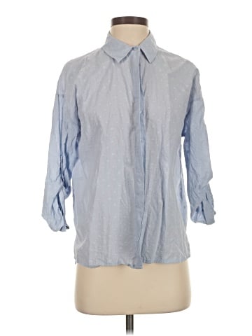Reserved 3/4 Sleeve Button-Down Shirt (view 1)