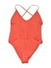 Bower Solid Orange One Piece Swimsuit Size S - photo 2