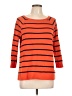Merona Stripes Orange Pullover Sweater Size L - photo 1