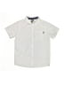 DKNY Solid Silver Short Sleeve Button-Down Shirt Size 8 - photo 1