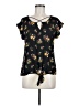 By & By Black Blue Short Sleeve Blouse Size M - photo 1