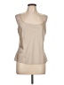 St. John Tan Sleeveless Silk Top Size 12 - photo 1
