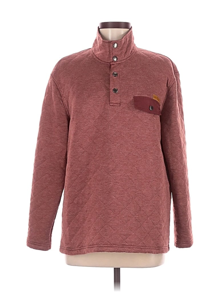 Pre-owned Simply Southern Fleece Jacket In Burgundy