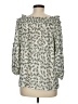 Max Studio 100% Polyester Ivory 3/4 Sleeve Blouse Size M - photo 2