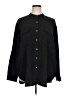 Calvin Klein Solid Black Long Sleeve Button-Down Shirt Size XL - photo 1