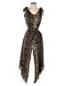 Belongsci Animal Print Brown Jumpsuit Size S - photo 1
