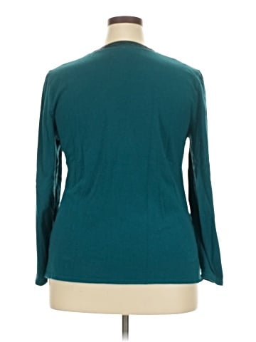 Just My Size Long Sleeve Henley (view 2)