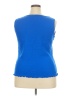 Unbranded 100% Cotton Blue Sleeveless Blouse Size 2X - 2 Tall - photo 2