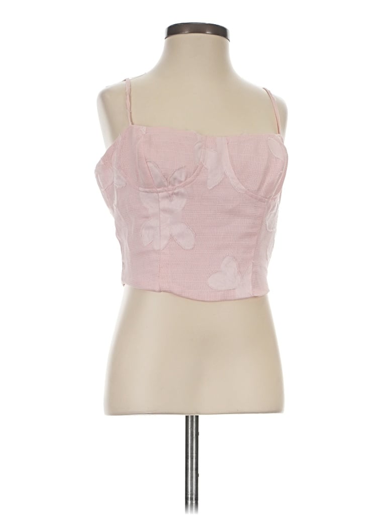 Pre-owned Peppermayo Tube Top Pink Sweetheart Neckline Tops
