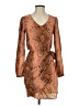 Drew Animal Print Brown Cocktail Dress Size XS - photo 1